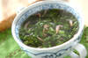 春菊と桜エビのスープの作り方の手順