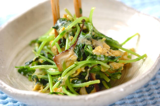 豆苗の卵とじの作り方の手順6