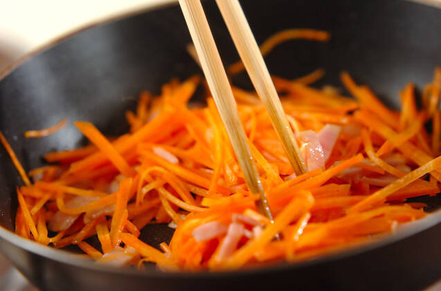 キャロットベーコンの作り方の手順3