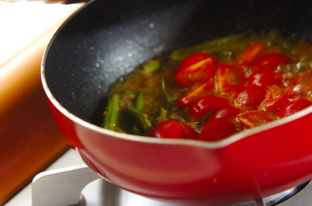 インゲンのサブジの作り方の手順3