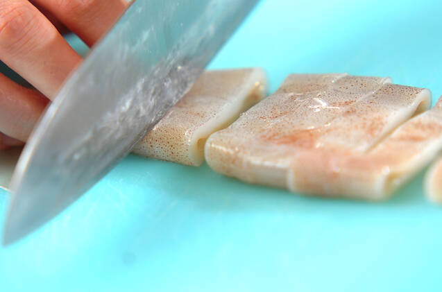 カレー風味のイカリングの作り方の手順1