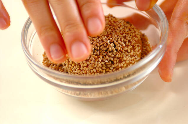 カボチャのゴマ焼きの作り方の手順1