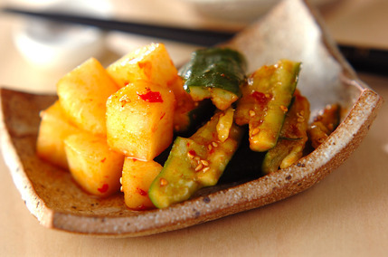 たたきキュウリのピリ辛和え