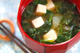 ほうれん草のみそ汁