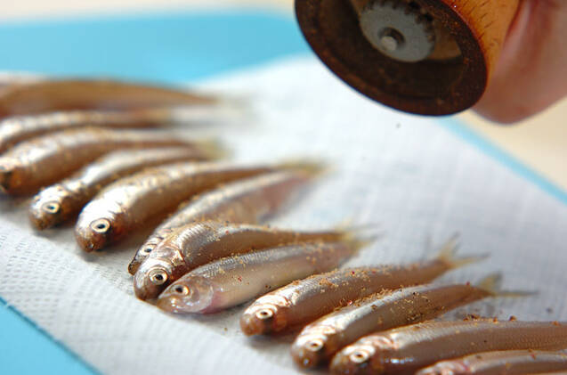 ワカサギと野菜の南蛮漬けの作り方の手順1