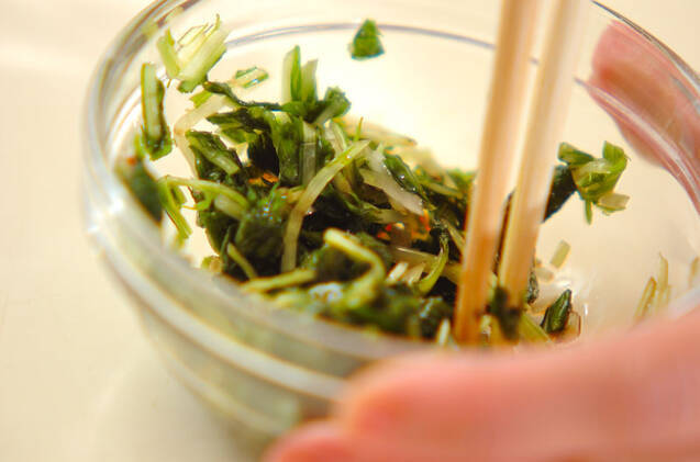 刻み漬け物の混ぜご飯の作り方の手順1