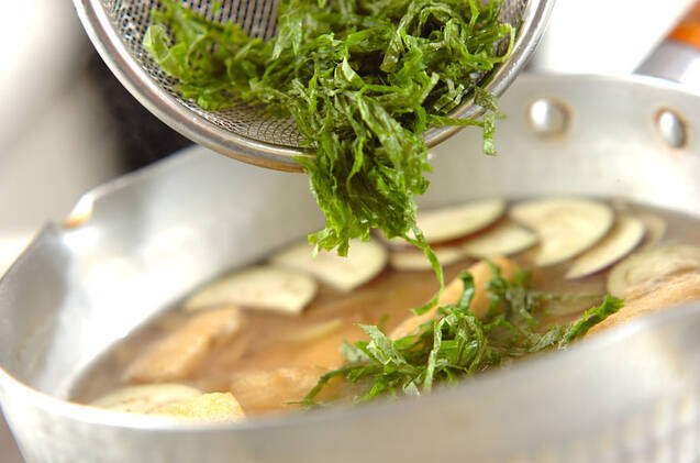 ナスとシメジのみそ汁の作り方の手順6