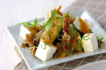ナスと豆腐のバンバンジー風
