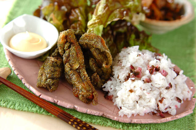 青のり風味の唐揚げ巻き