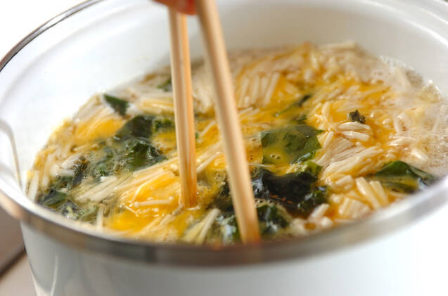 豆腐とふんわり卵のスープの作り方の手順6