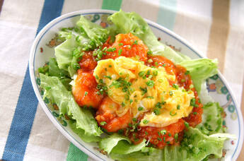 卵入りエビのチリソース