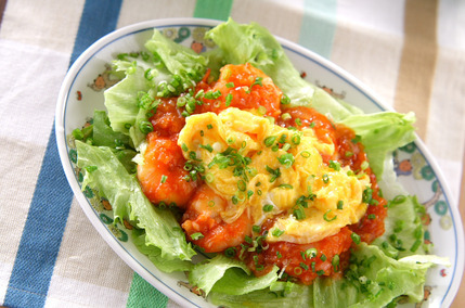 卵入りエビのチリソース