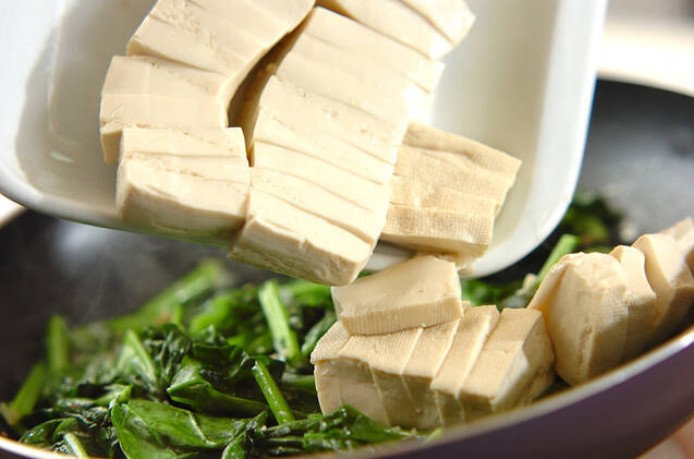 豆腐とホウレン草の卵とじの作り方の手順5