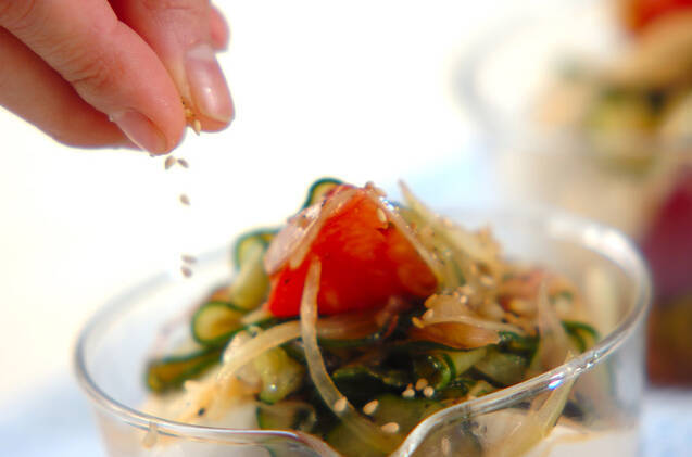 奴とトマトの薬味サラダの作り方の手順3