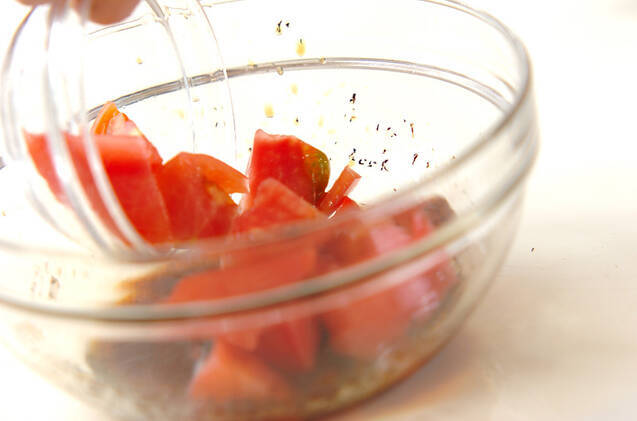 奴とトマトの薬味サラダの作り方の手順2