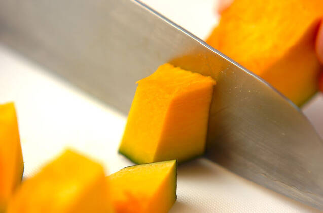 ゆでカボチャのサラダの作り方の手順1