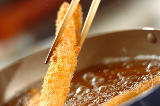 ホワイトアスパラの肉巻きフライの作り方の手順7