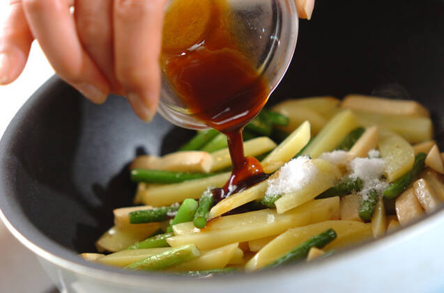 ジャガイモのオイスター炒めの作り方の手順5