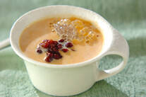 タピオカ入りパンプキンスープ