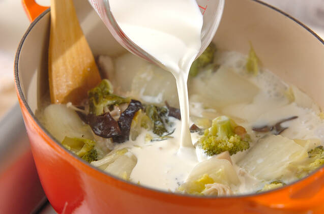 キノコのクリーム煮の作り方の手順11