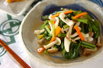 イカと小松菜の炒め物