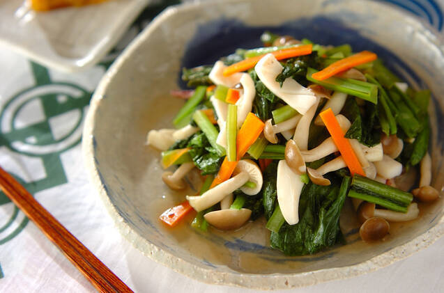 イカと小松菜の炒め物