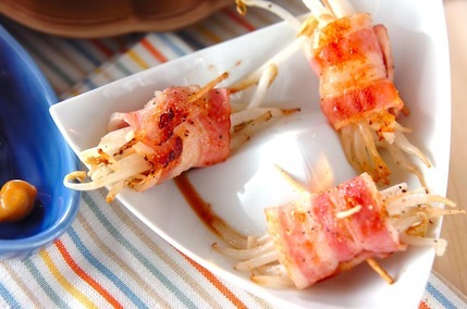 モヤシのベーコン巻き