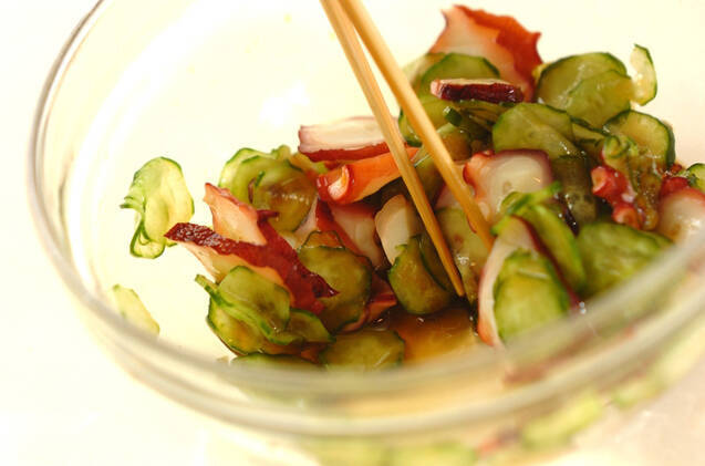 簡単副菜！さっぱりタコの酢の物の作り方の手順2