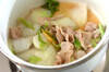 白菜と豚バラの煮浸しの作り方の手順2