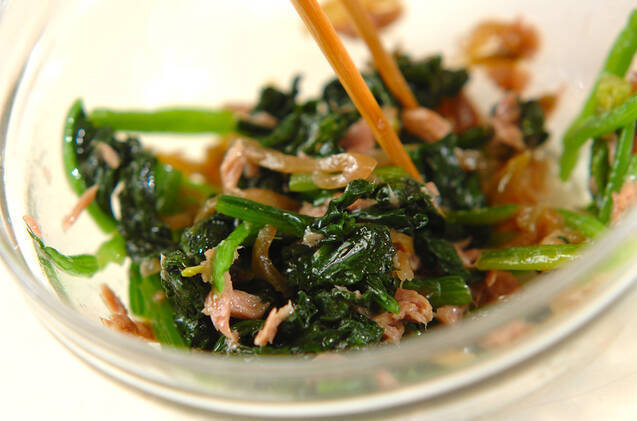 ホウレン草のザーサイ和えの作り方の手順4