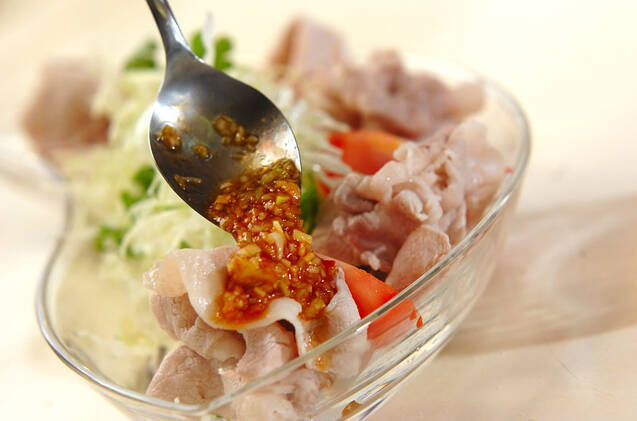 ピリ辛ネギダレがけゆで豚の作り方の手順8