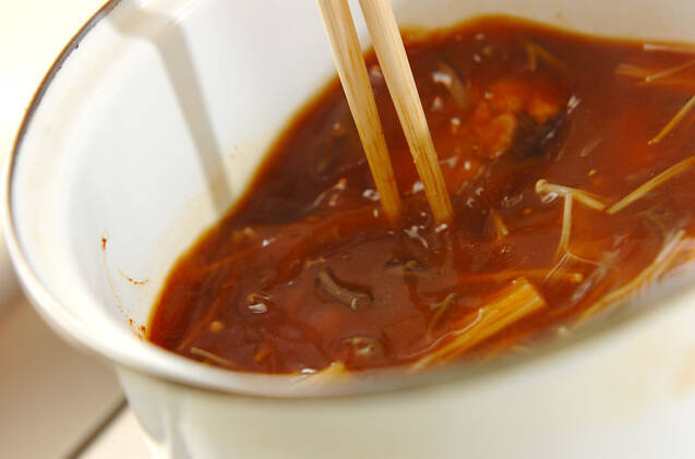 エノキ入り納豆赤出しの作り方の手順5