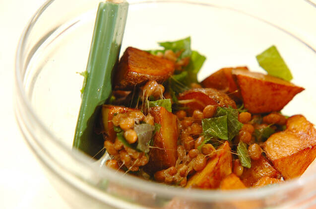 揚げジャガの納豆和えの作り方の手順4