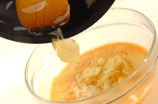 ピザ風オムレツの作り方の手順4