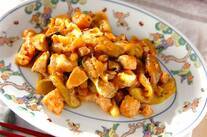 鶏とナスのピリ辛炒め