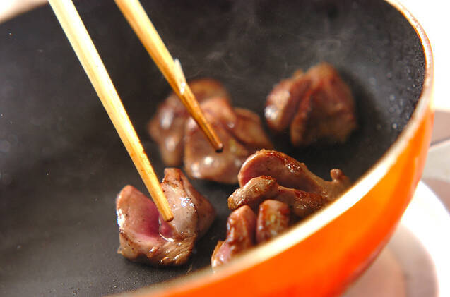 砂肝と野菜の塩炒めの作り方の手順6