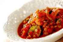 レンズ豆のカスレ風