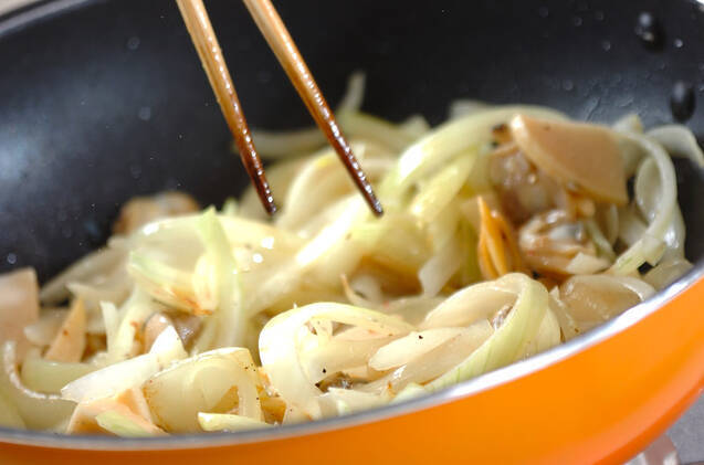 アサリの和風スパゲティの作り方の手順6