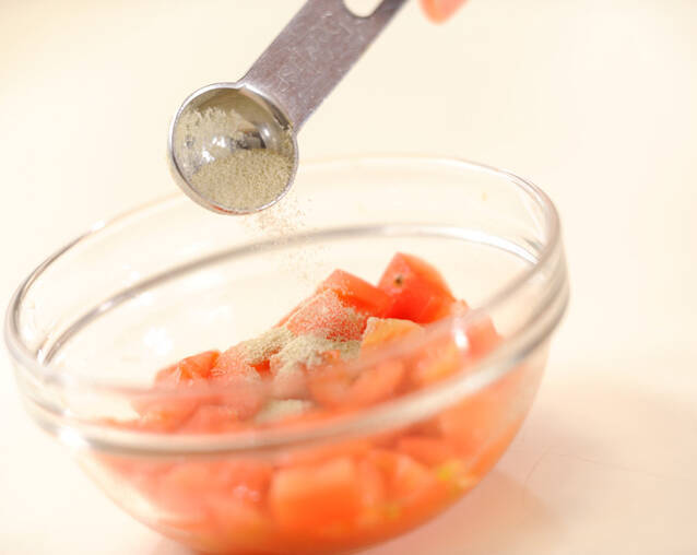 トマトとショウガのサッパリご飯の作り方の手順1