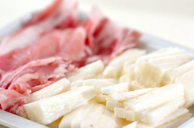 長芋のさっぱり豚肉ロールの作り方の手順1