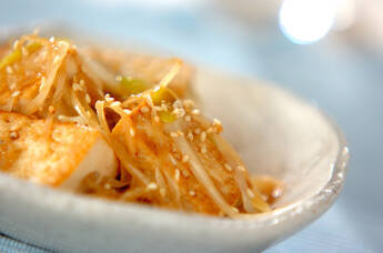 豆腐のネギ炒め