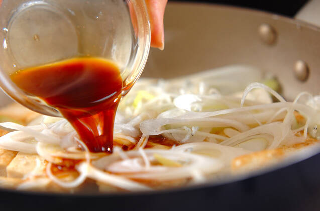 豆腐のネギ炒めの作り方の手順4