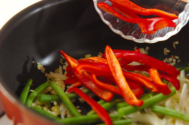 インゲンのみそ炒めの作り方の手順7