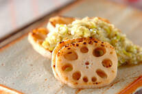 こんがりレンコンのネギソース