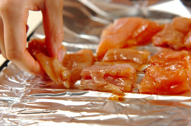 ささ身のユズマヨ焼きの作り方の手順3