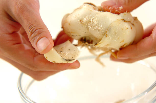 ユリネのおかか和えの作り方の手順1