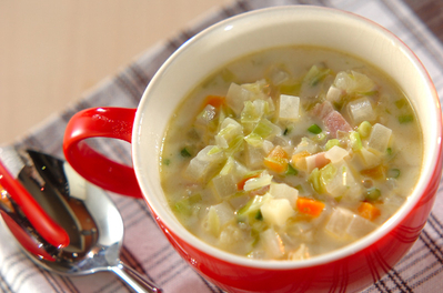 根菜とキャベツのミルクスープ レシピ 作り方 E レシピ 料理のプロが作る簡単レシピ