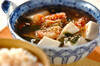 キムチと豆腐の冷スープの作り方の手順