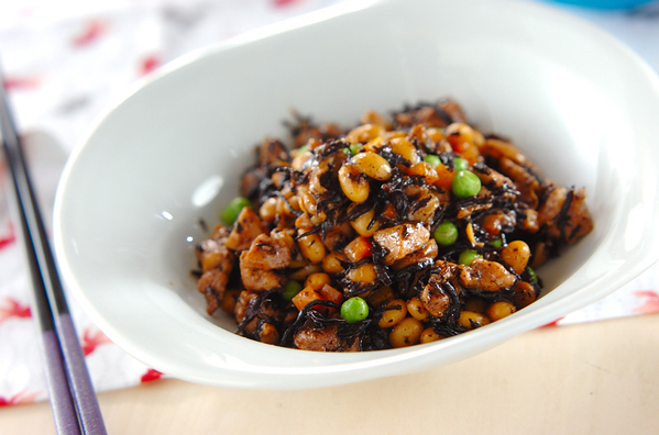大豆とひじきの梅煮のレシピ