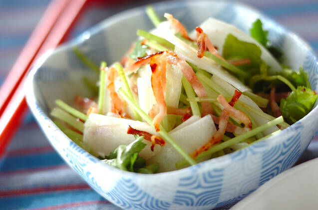 ウドとベーコンのサラダ